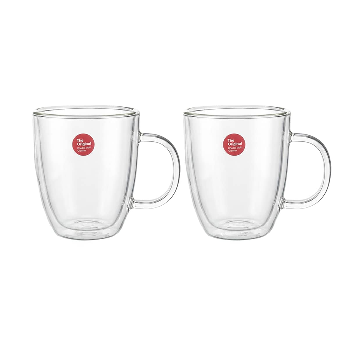 Bodum Doppelwandige Jumbotasse mit Griff 45cl, 2er-Pack