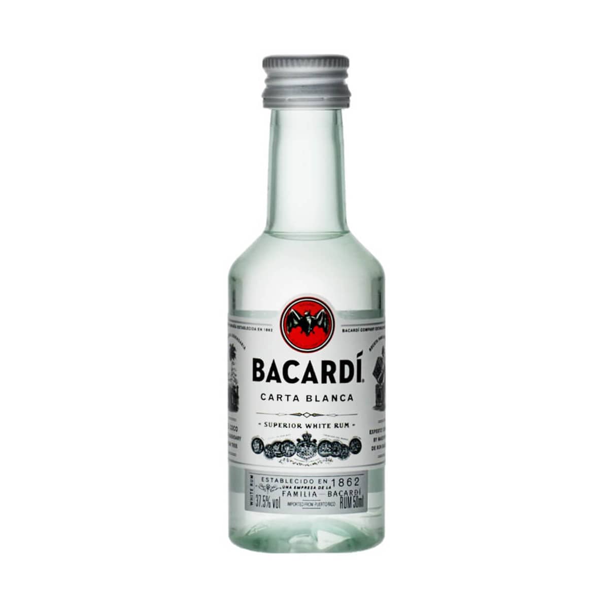 Bacardi Superior Carta Blanca Rum Mini 5cl Drinks.ch