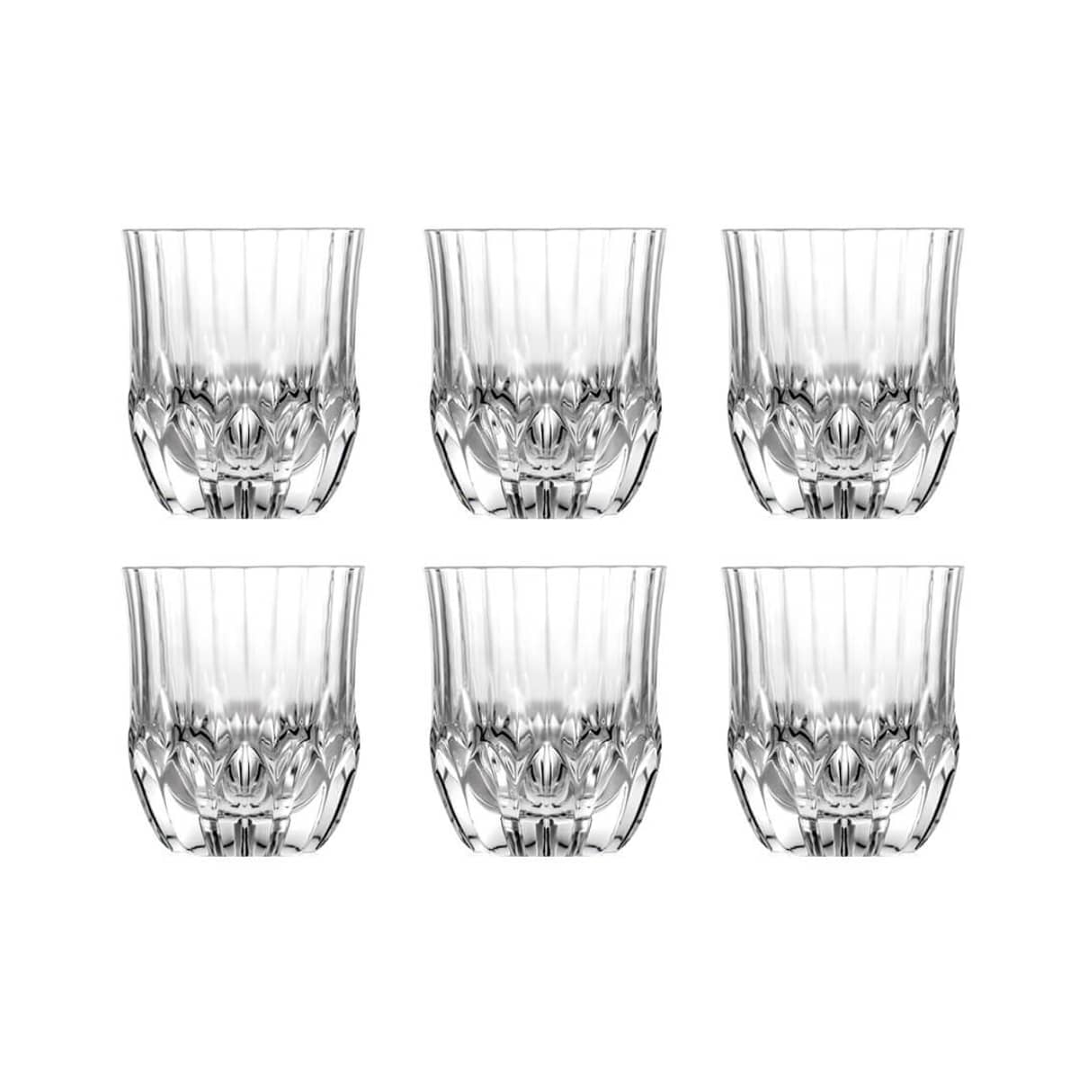 DOF Crystal Tumbler Set of 6 European Adagio Glassware Set