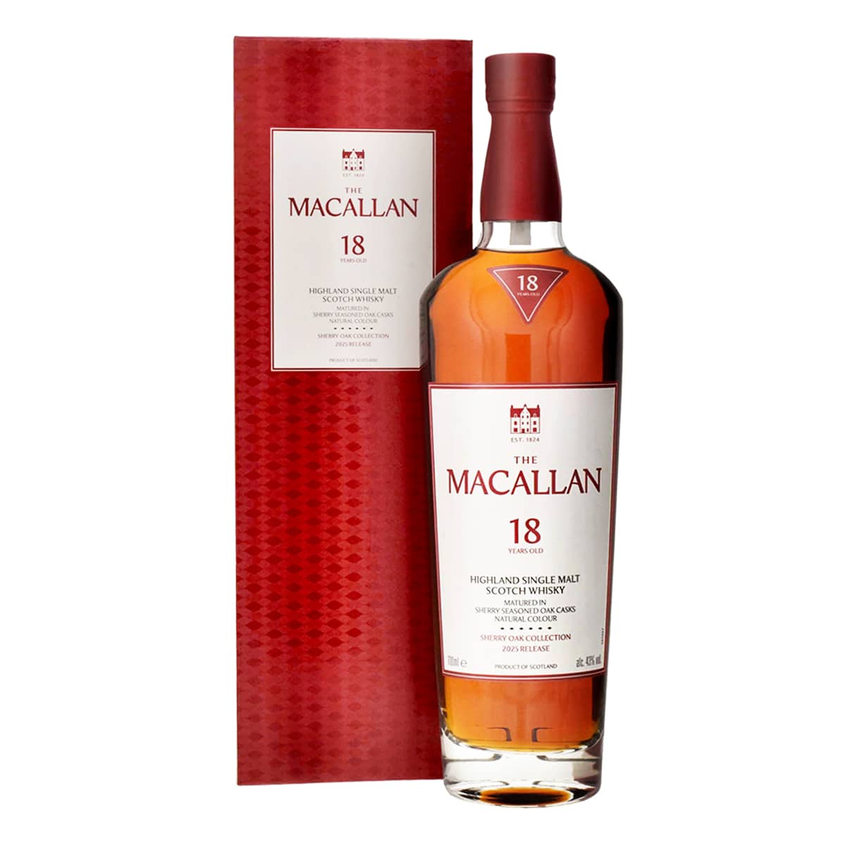 The Macallan 18 Years Sherry Oak Single Malt Whisky 70cl | Drinks.ch